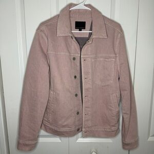 Banana Republic Size Medium Dusty Pink Trucker Denim Jean Jacket Rose Mauve EUC